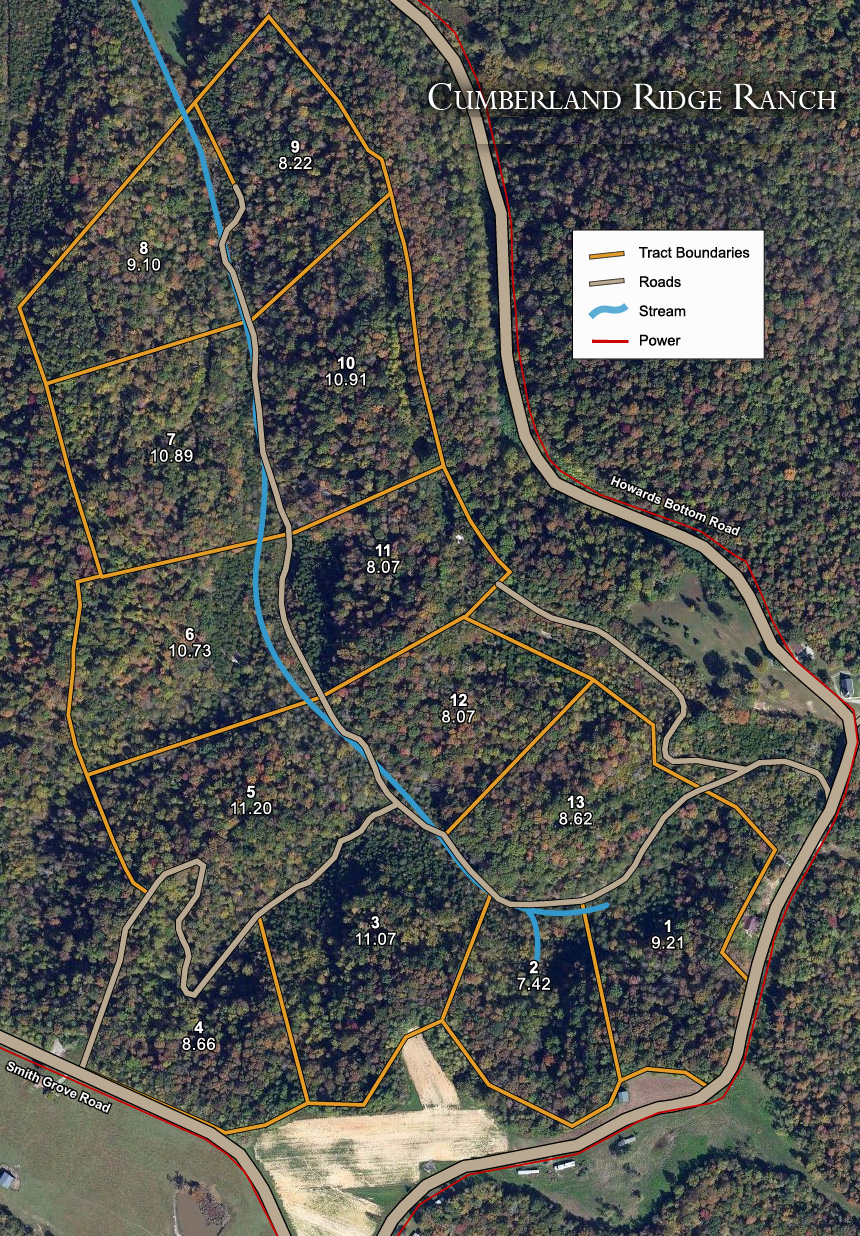 Cumberland Ridge Ranch satellite plat map