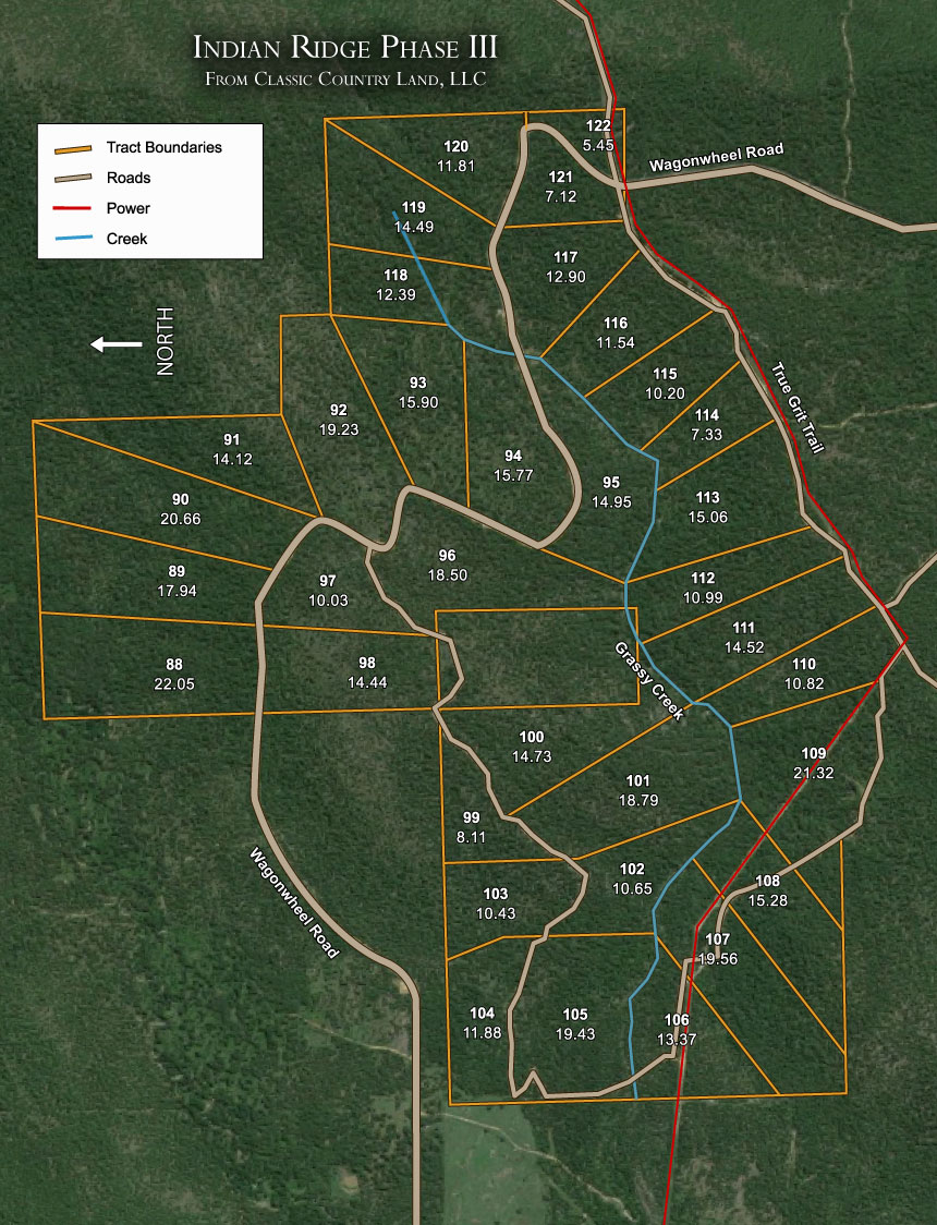 Indian Ridge – Phase III satellite plat map