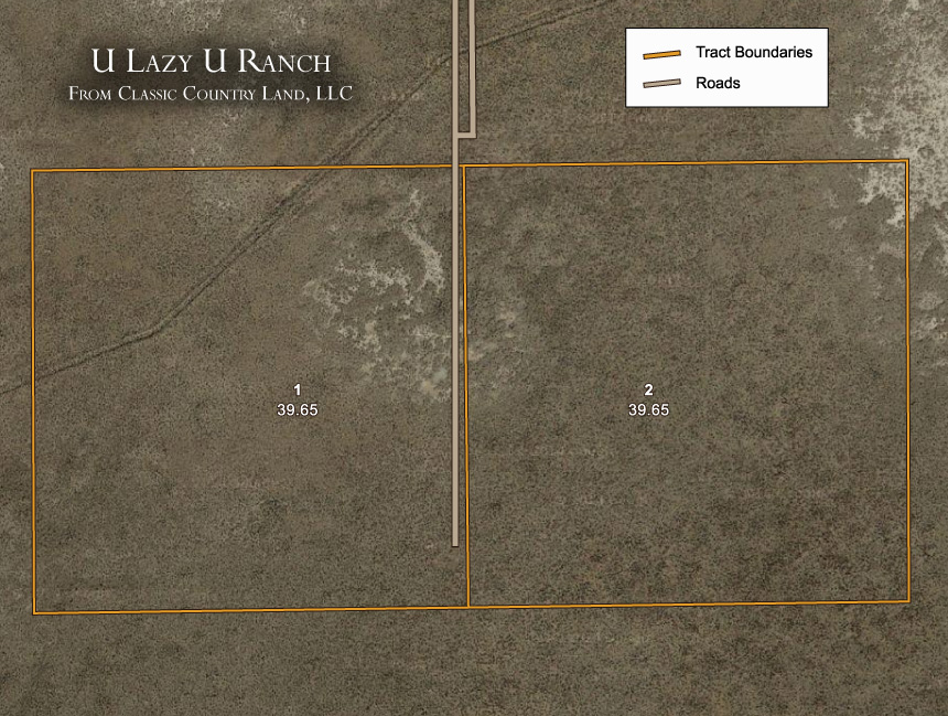 U Lazy U Ranch satellite plat map