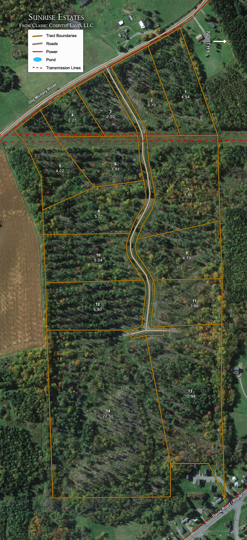 Sunrise Estates satellite plat map