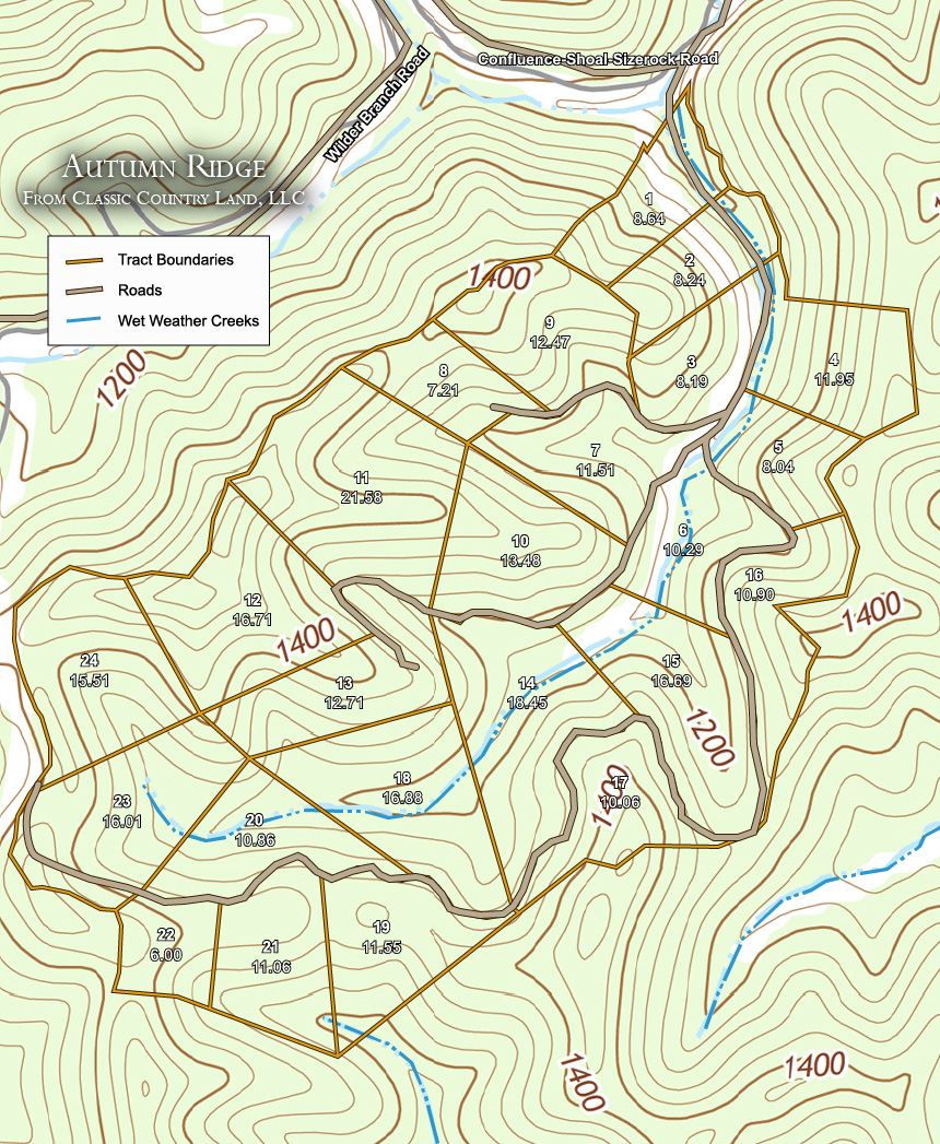 Autumn Ridge topographic plat map