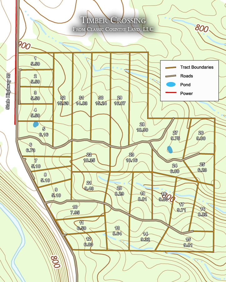 Timber Crossing topographic plat map