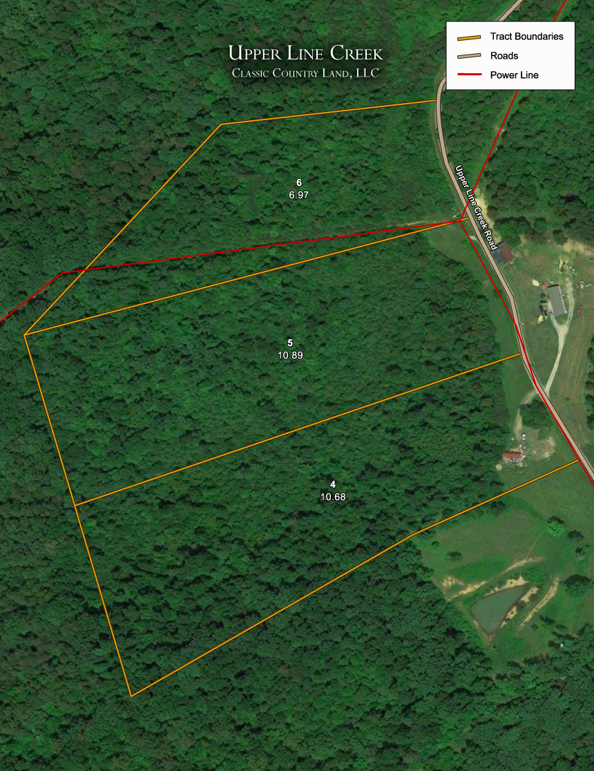 Upper Line Creek satellite plat map