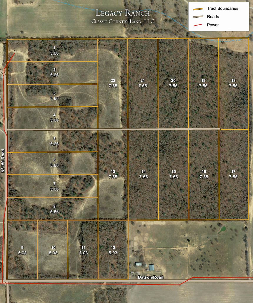 Legacy Ranch satellite plat map