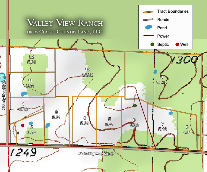 Valley View Ranch topographic plat map