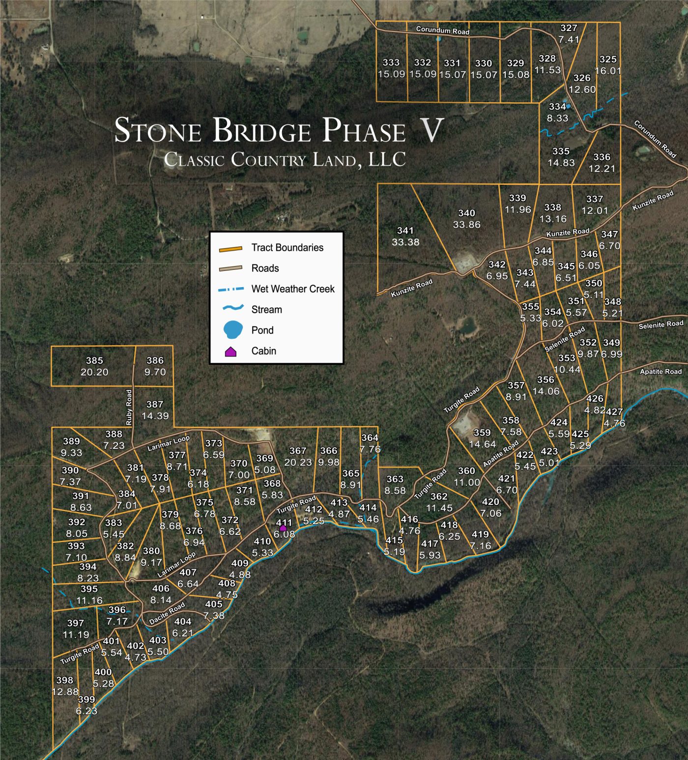 Stone Bridge Phase V satellite plat map