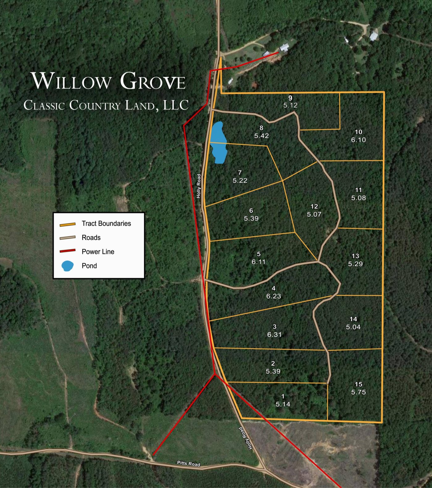 Willow Grove satellite plat map