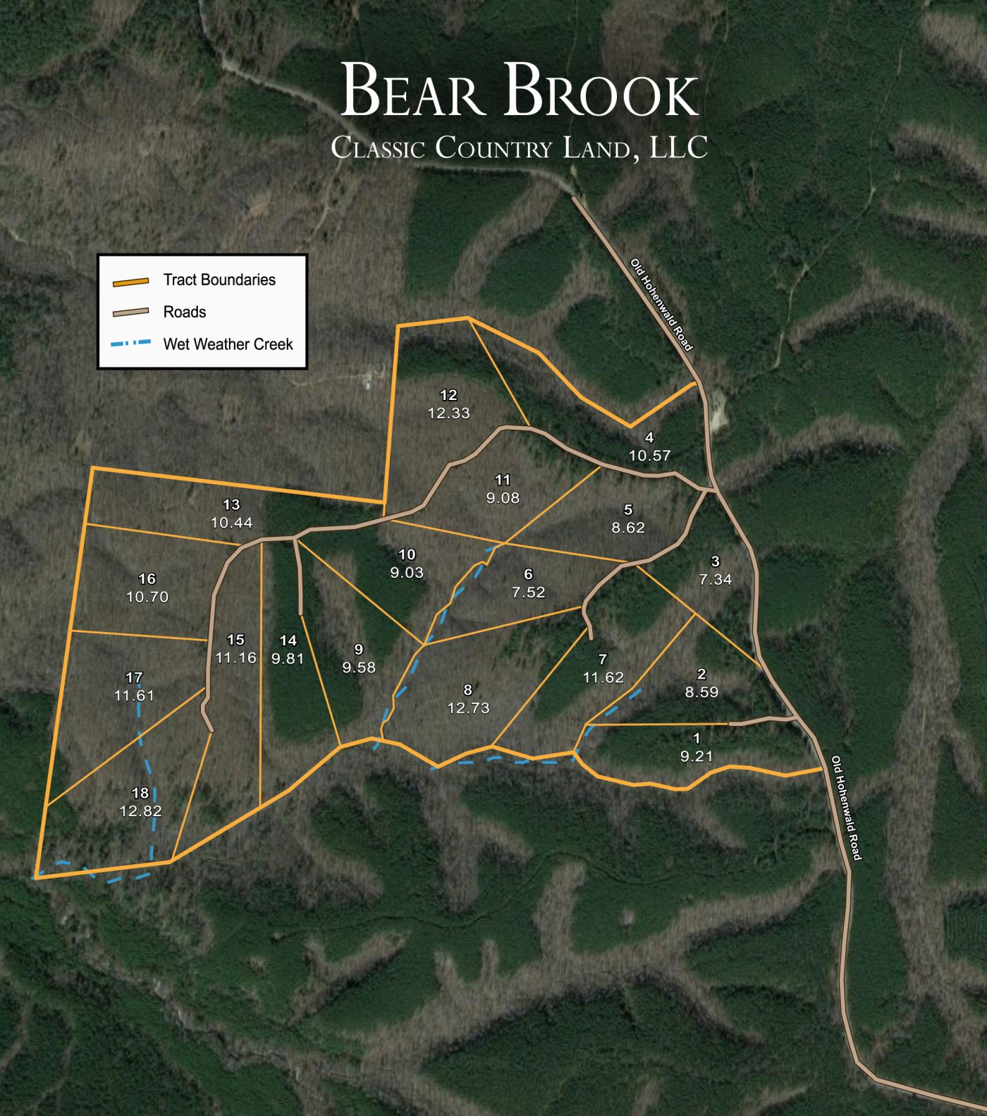 Bear Brook satellite plat map