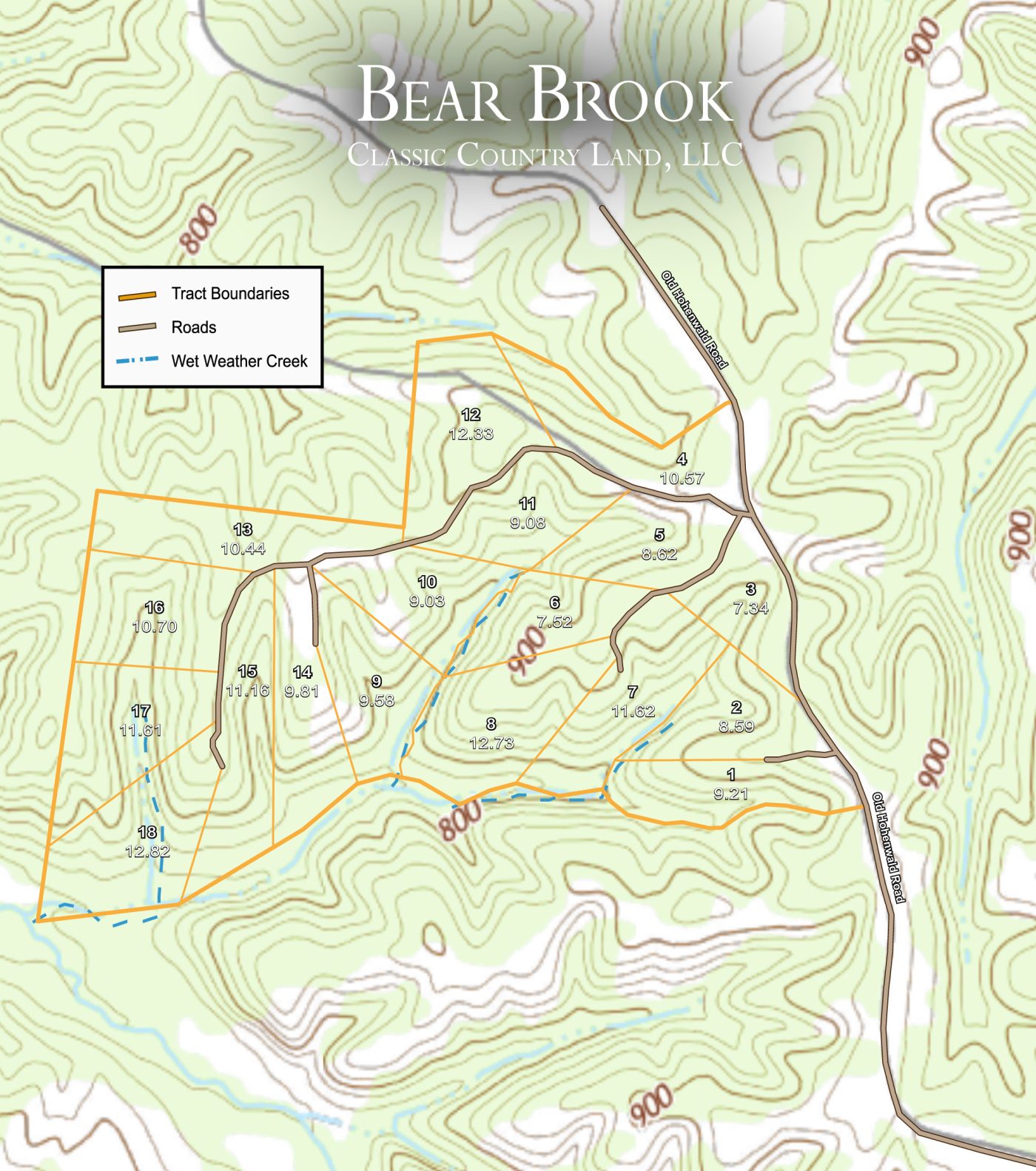 Bear Brook topographic plat map
