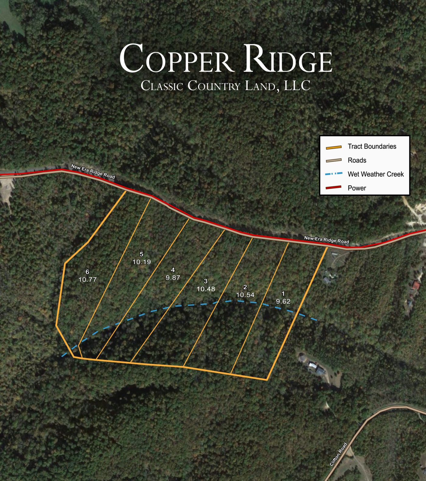 Copper Ridge satellite plat map