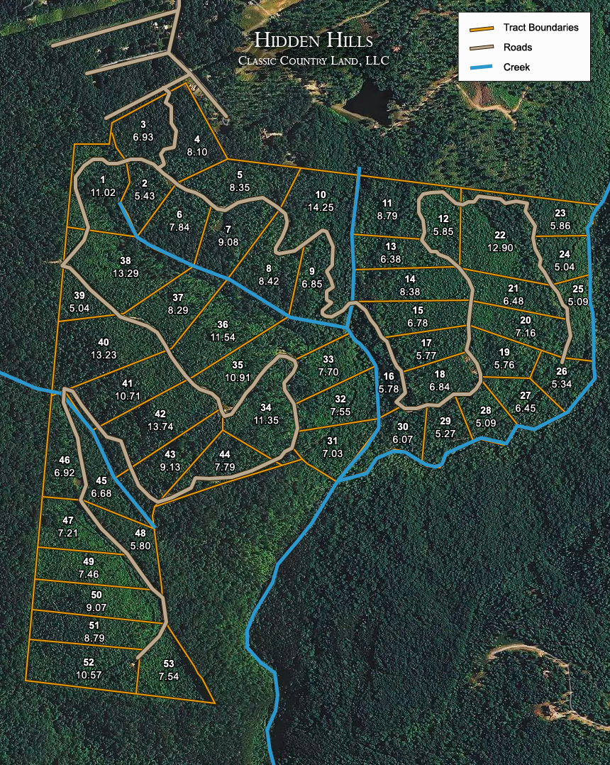 Hidden Hills satellite plat map