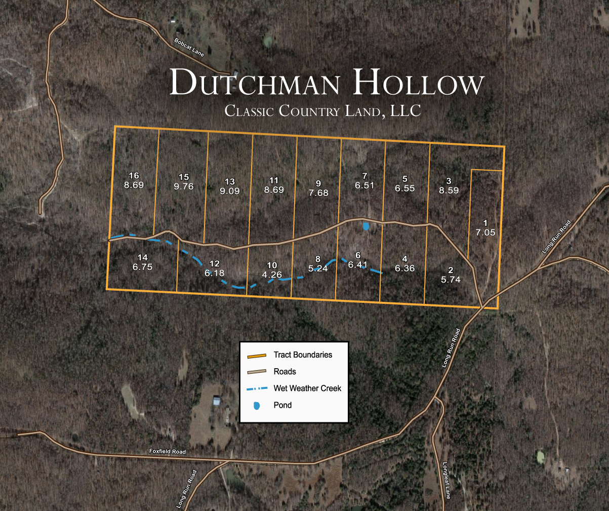Dutchman Hollow satellite plat map