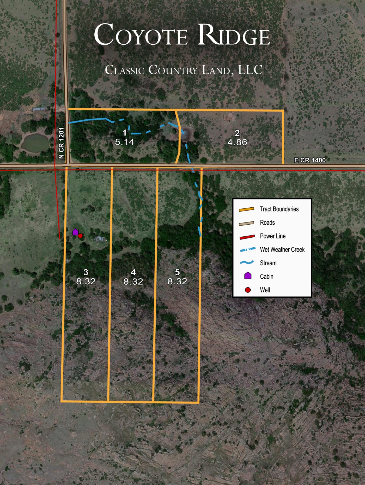 Coyote Ridge satellite plat map