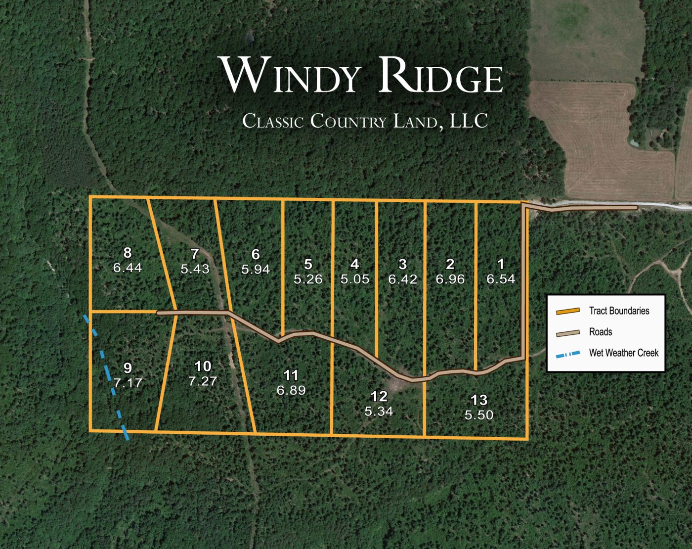 Windy Ridge satellite plat map