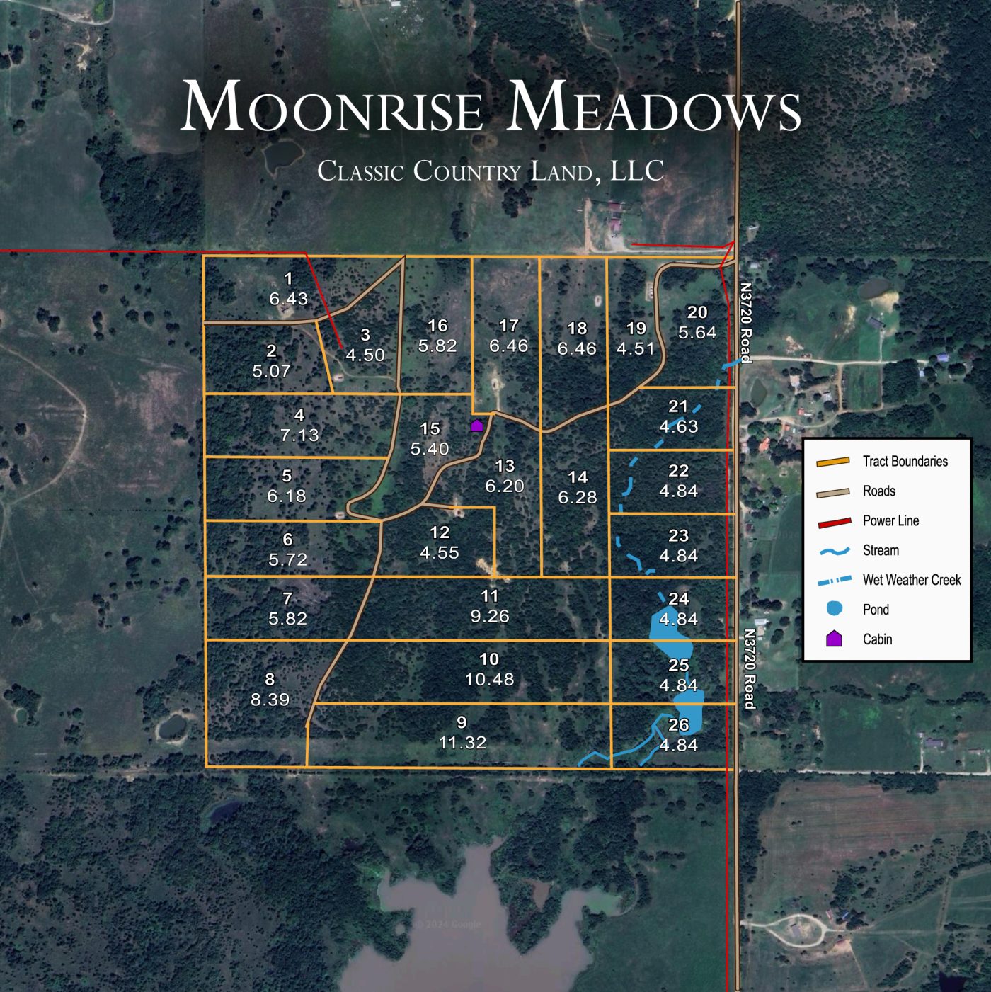 Moonrise Meadows satellite plat map
