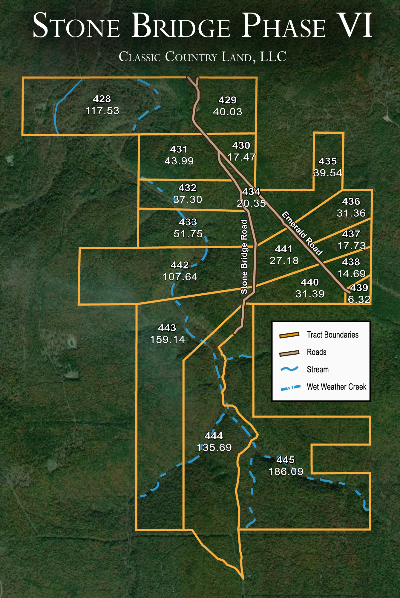Stone Bridge Phase VI satellite plat map