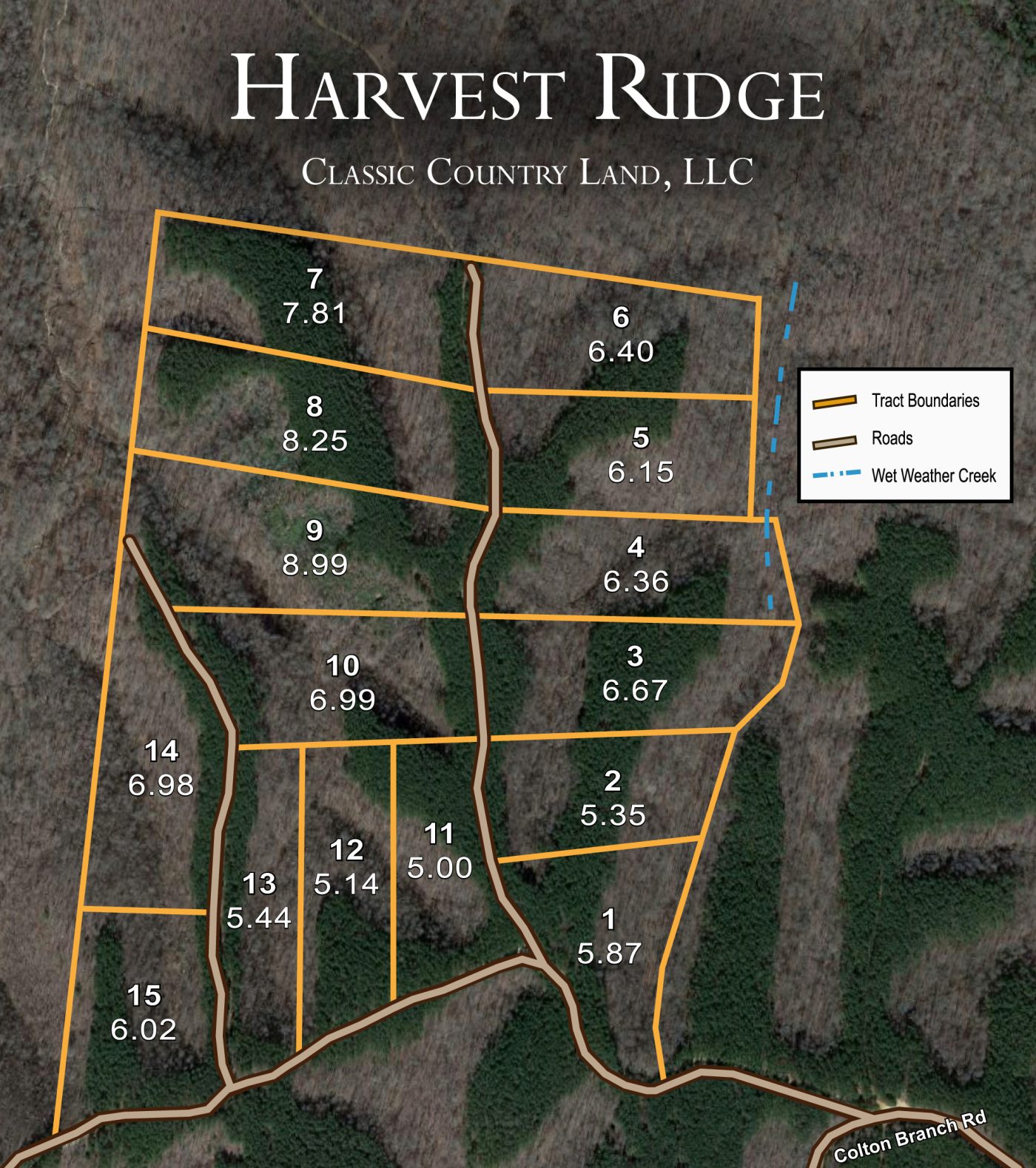 Harvest Ridge satellite plat map
