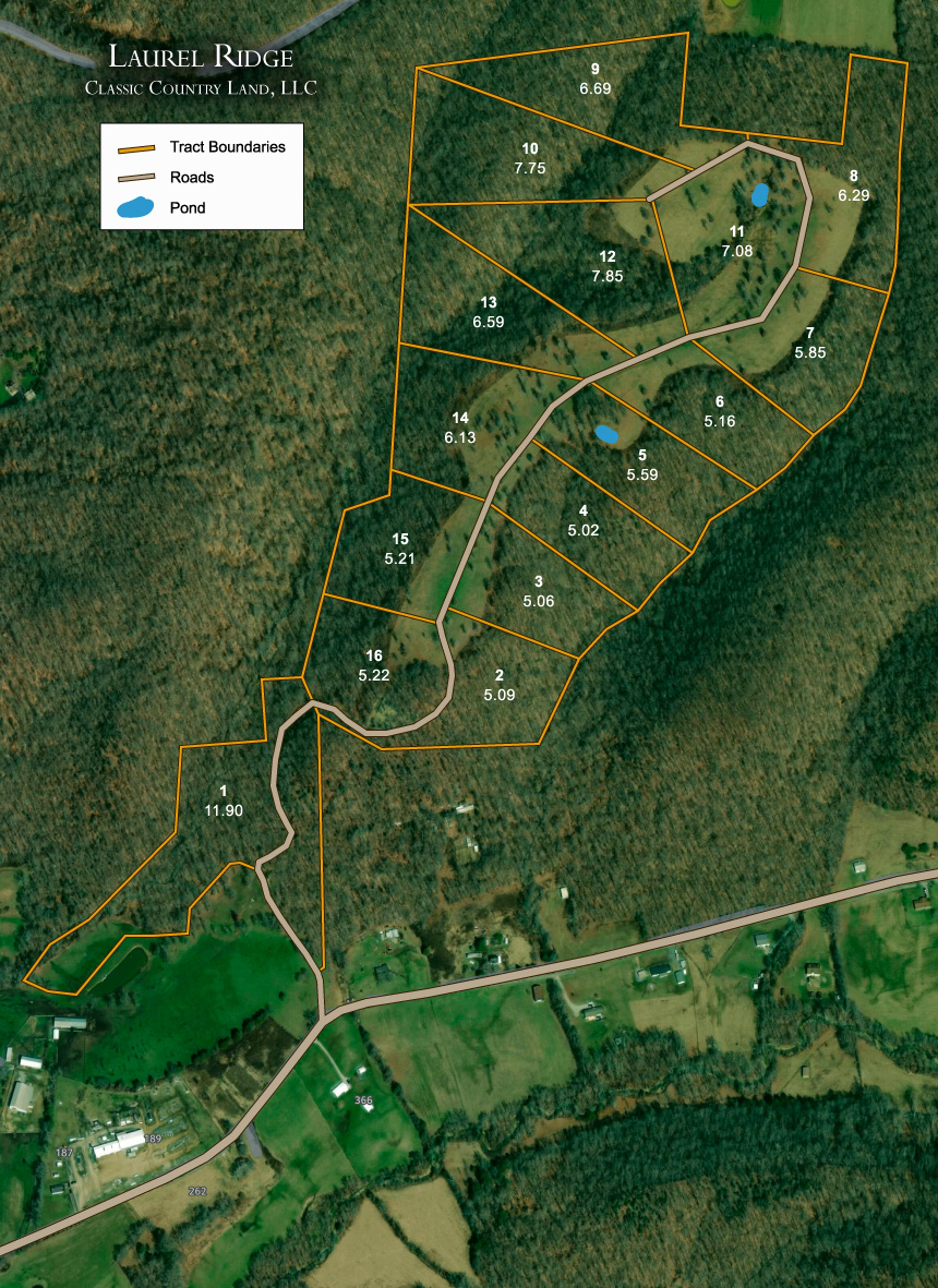 Laurel Ridge satellite plat map
