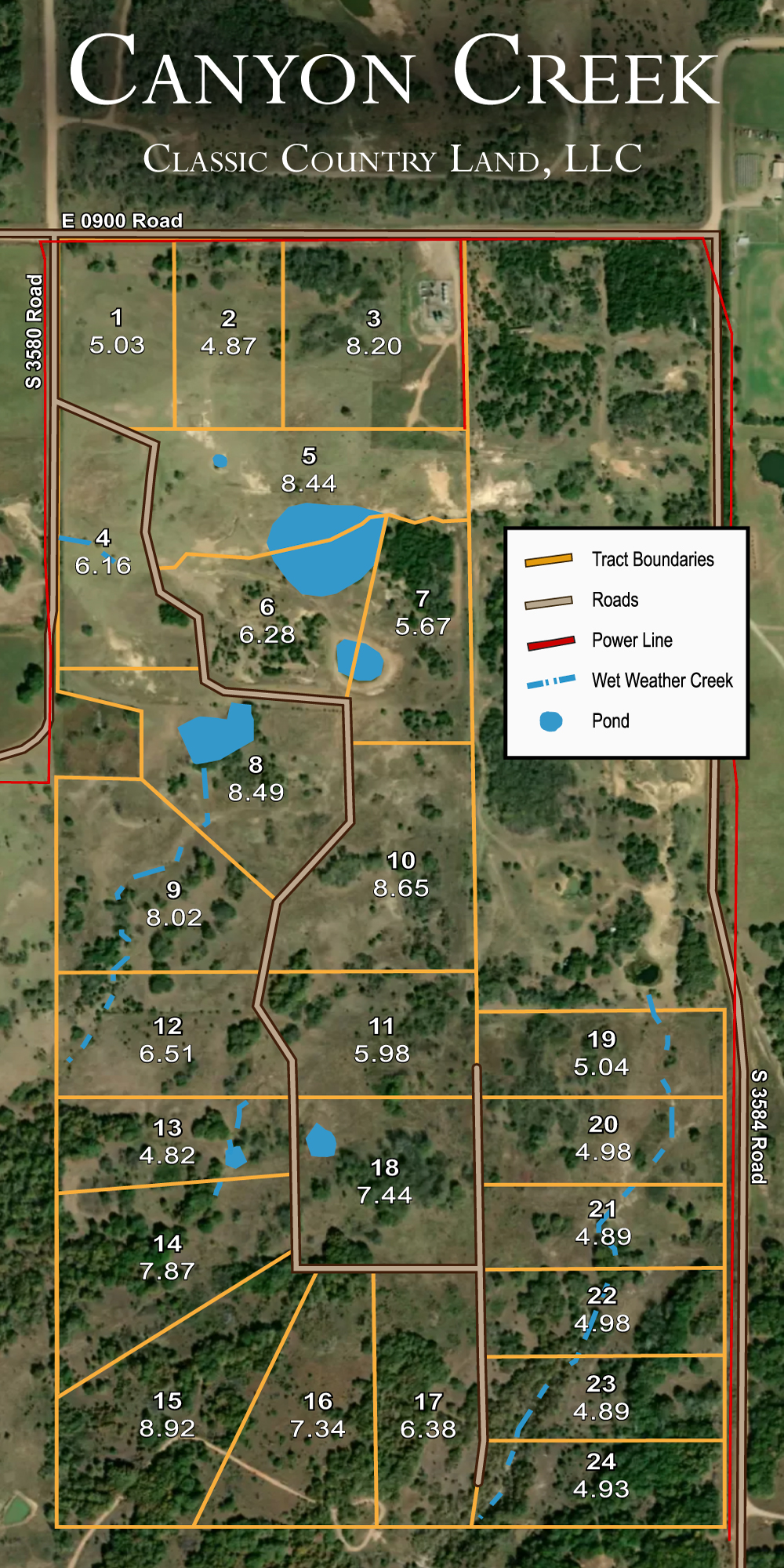 Canyon Creek satellite plat map