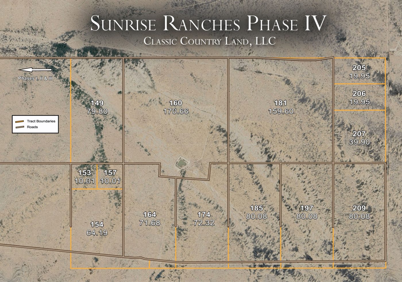 Sunrise Ranches Phase IV satellite plat map
