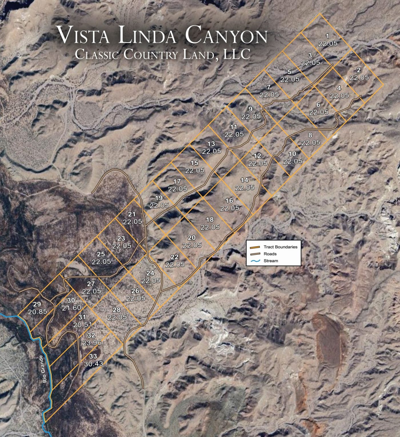 Vista Linda Canyon satellite plat map