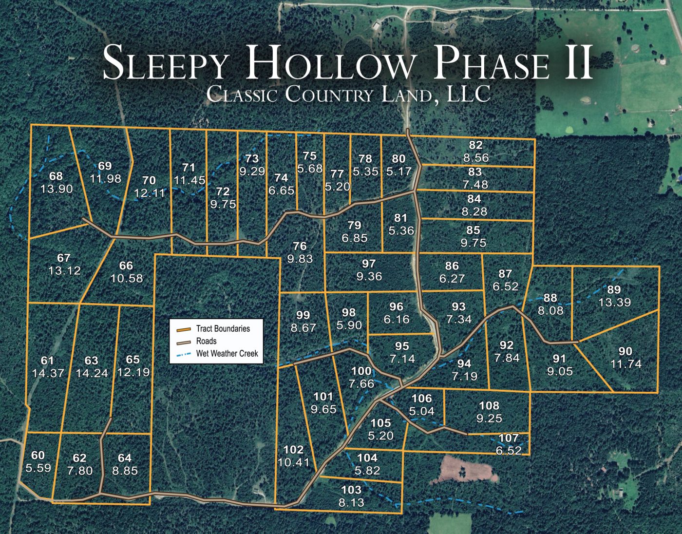 Sleepy Hollow Phase II satellite plat map