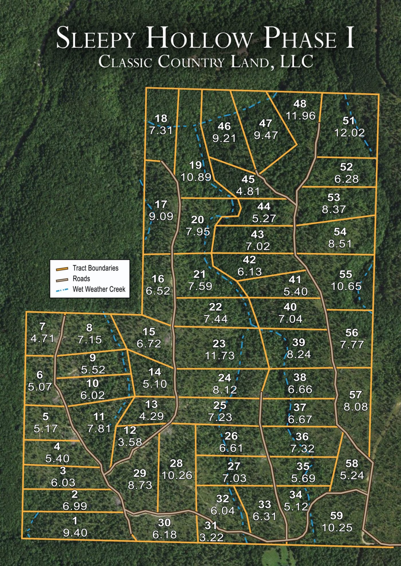 Sleepy Hollow Phase I satellite plat map