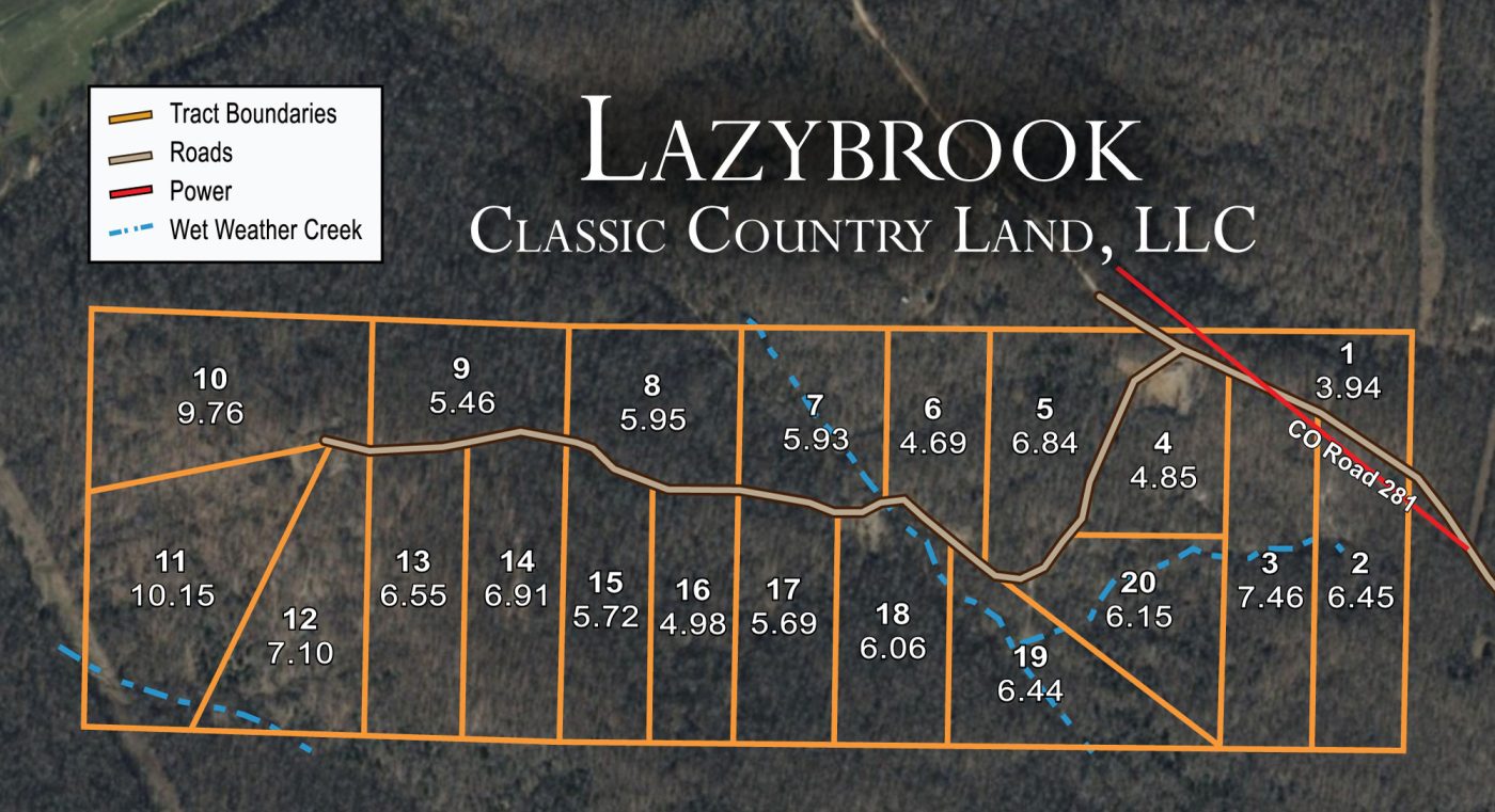 Lazybrook satellite plat map