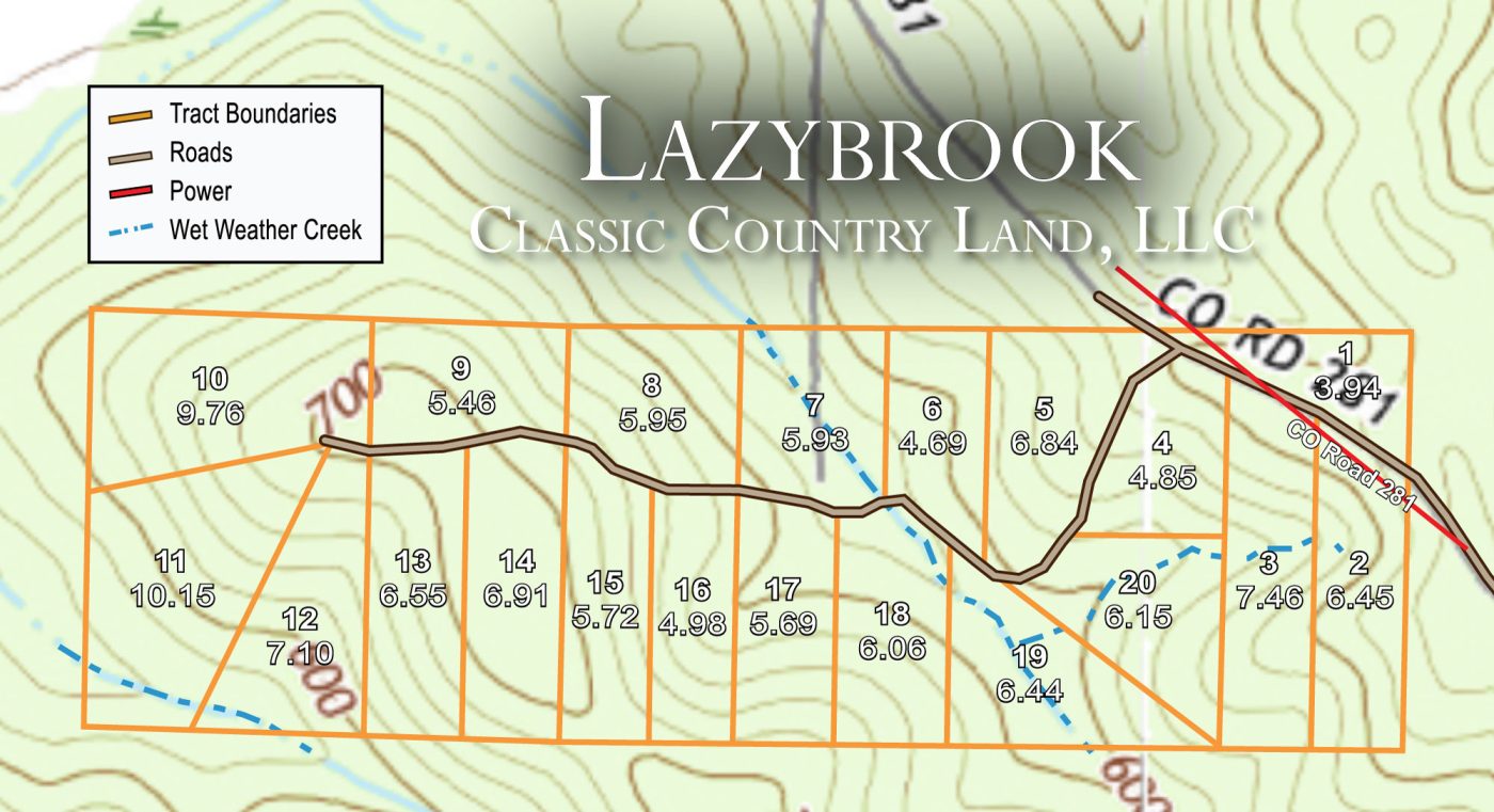 Lazybrook topographic plat map