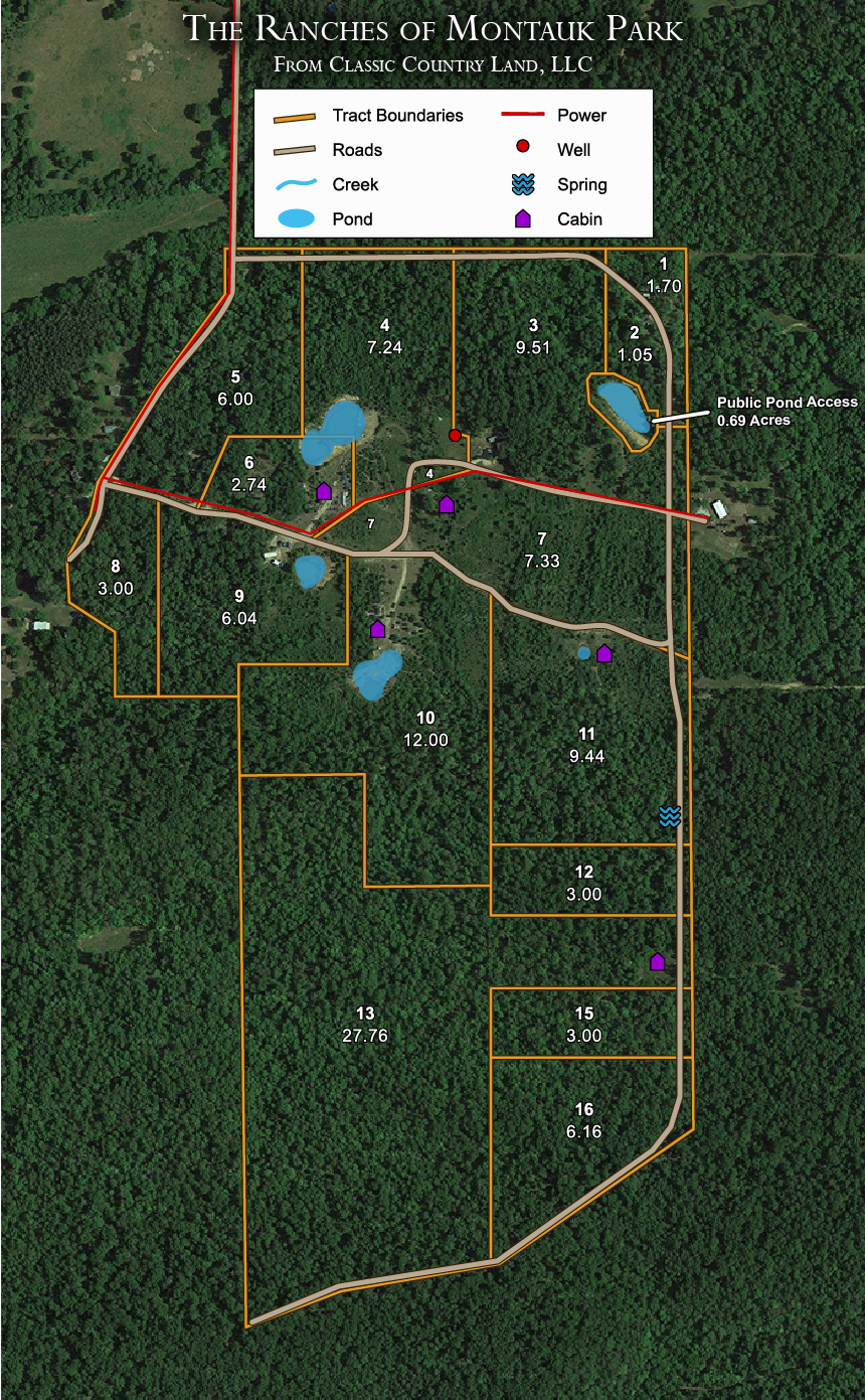 Ranches Of Montauk Park satellite plat map