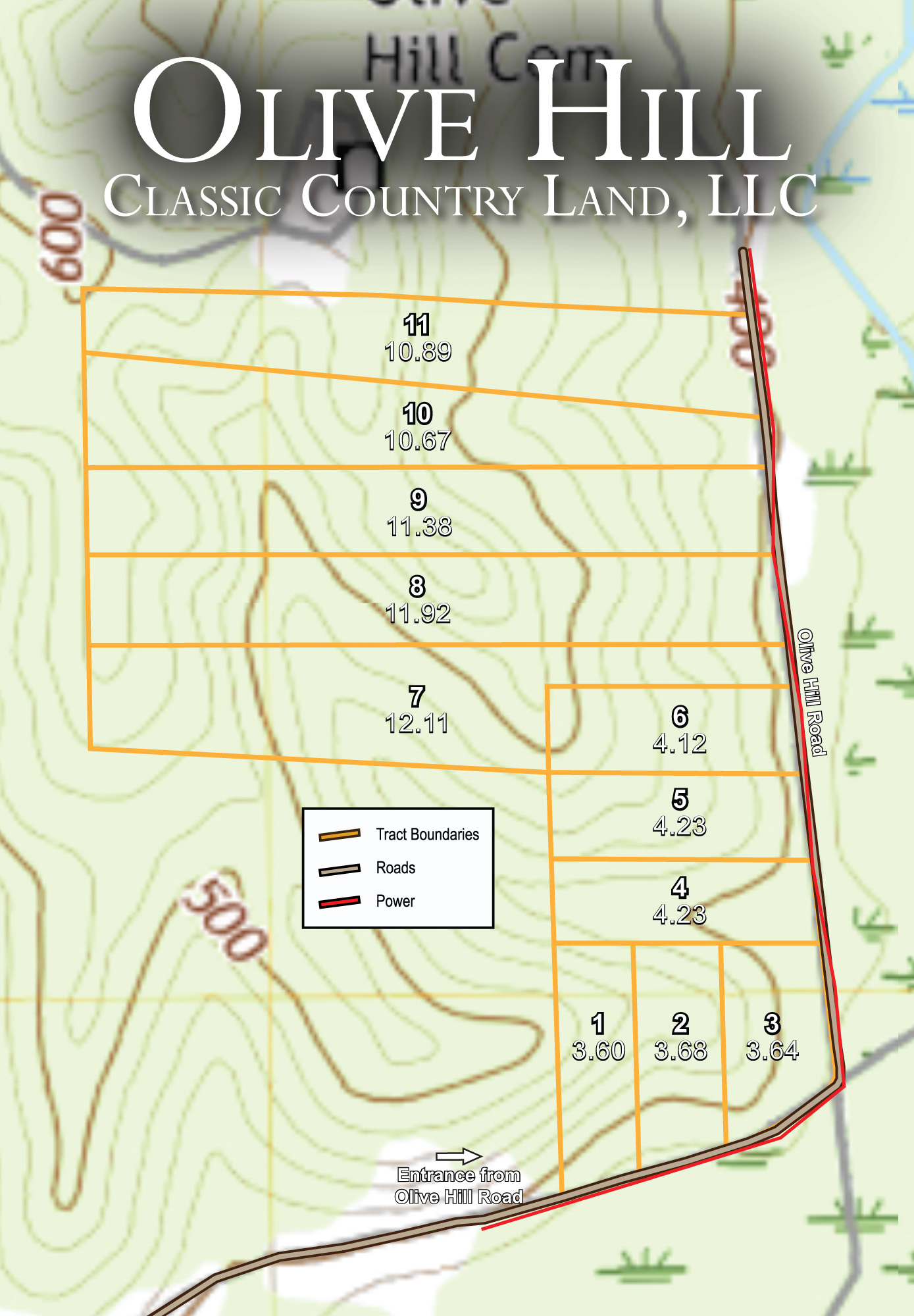 Olive Hill topographic plat map