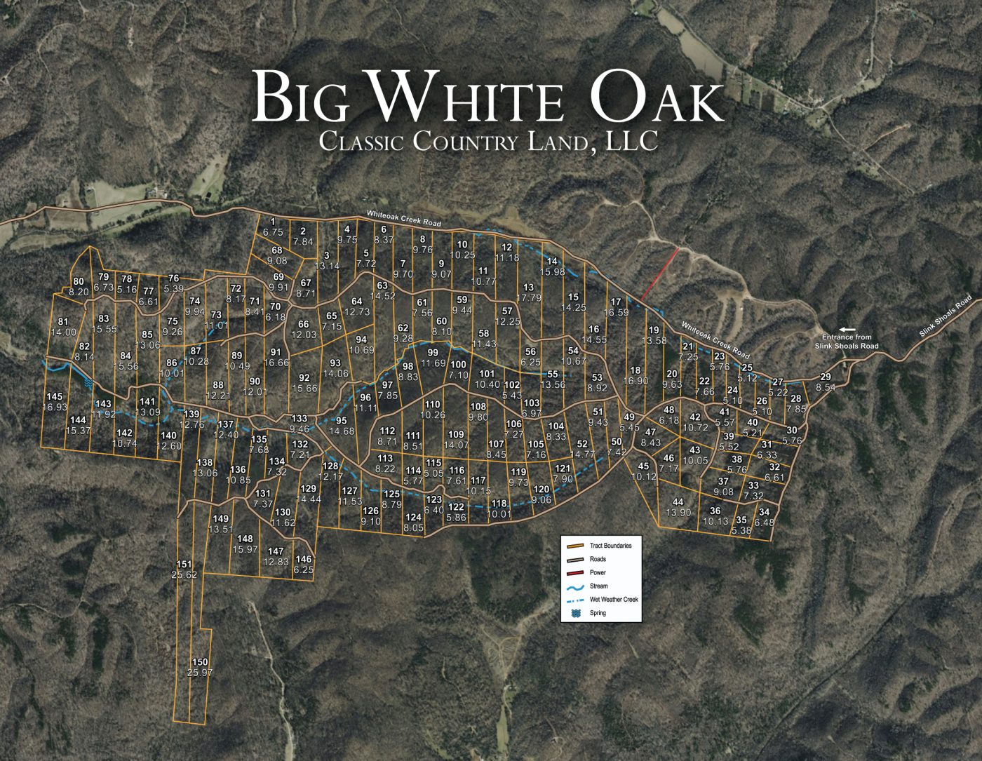 Big White Oak satellite plat map