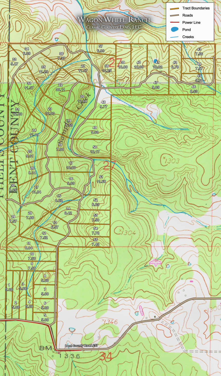 Wagon Wheel Ranch topographic plat map