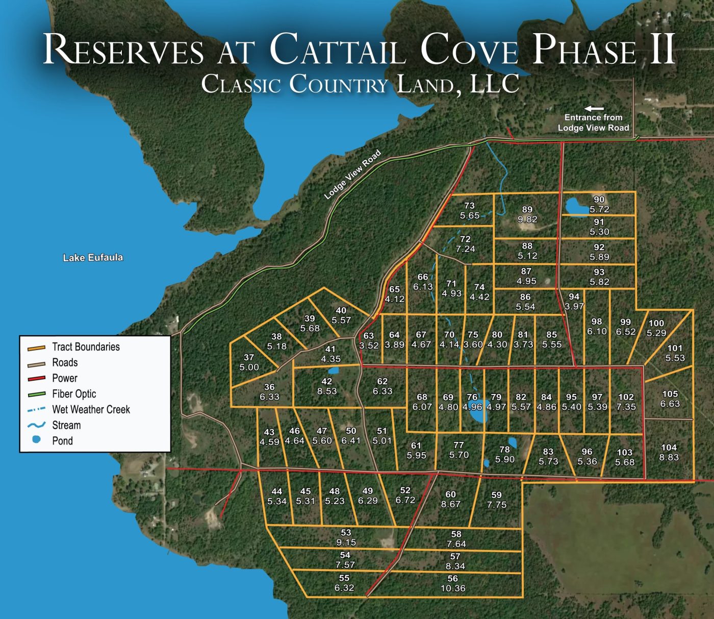 Reserves At Cattail Cove Phase II satellite plat map