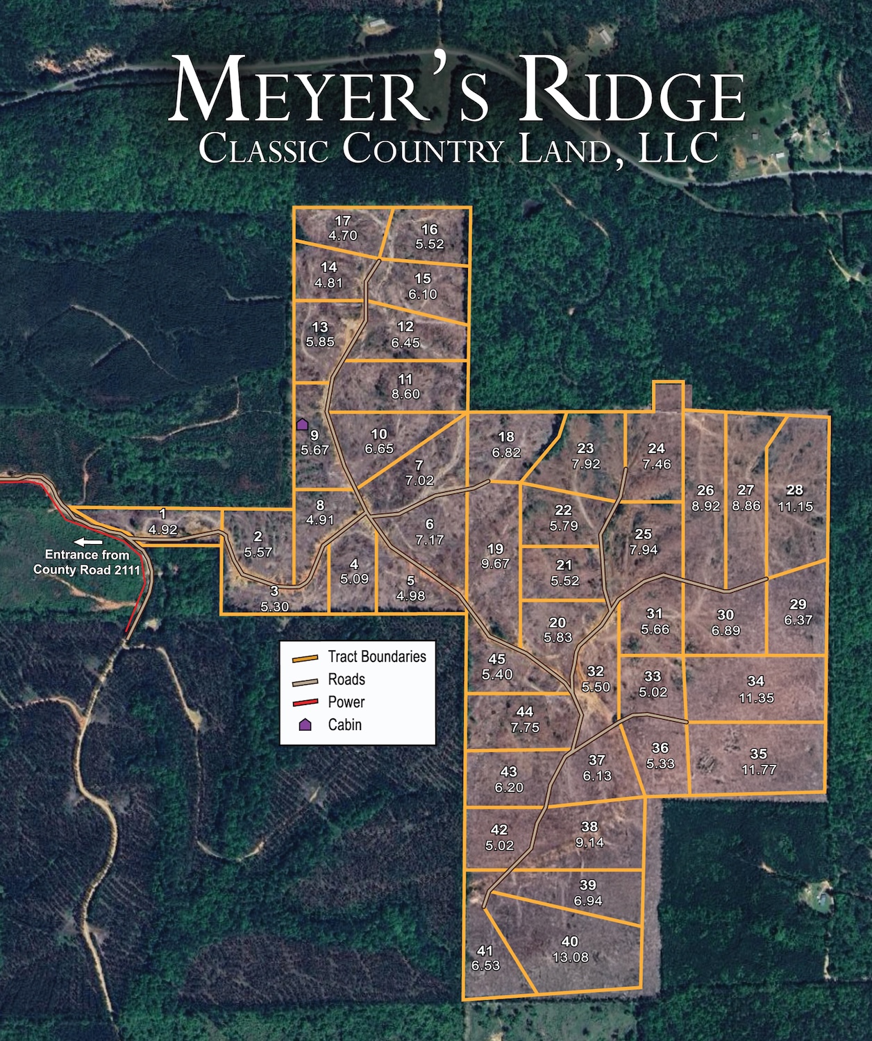 Meyer’s Ridge satellite plat map
