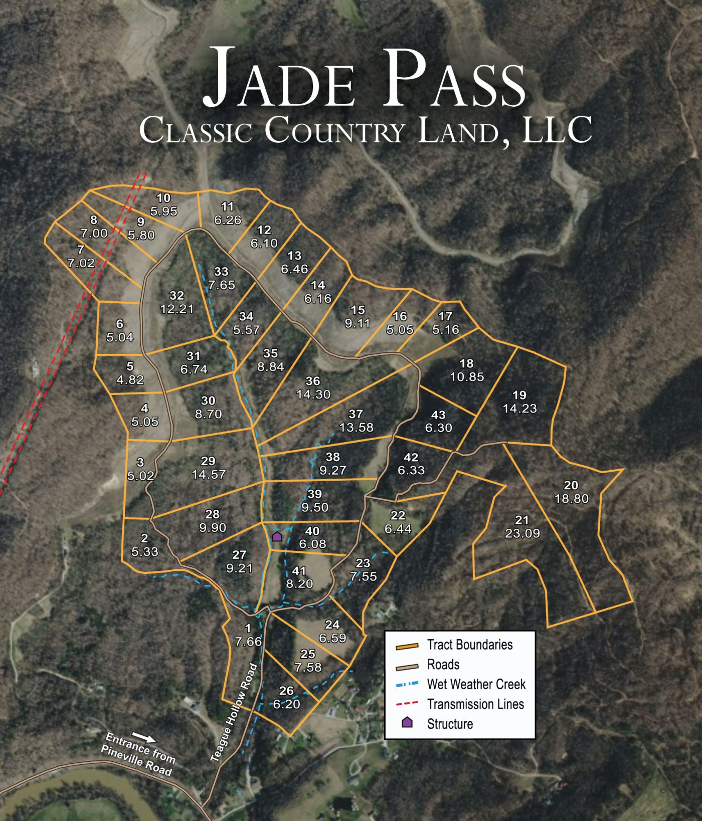 Jade Pass satellite plat map