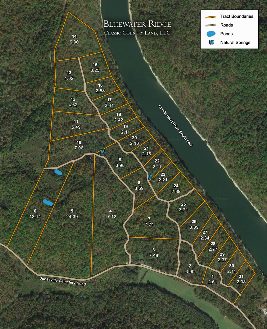 Bluewater Ridge satellite plat map