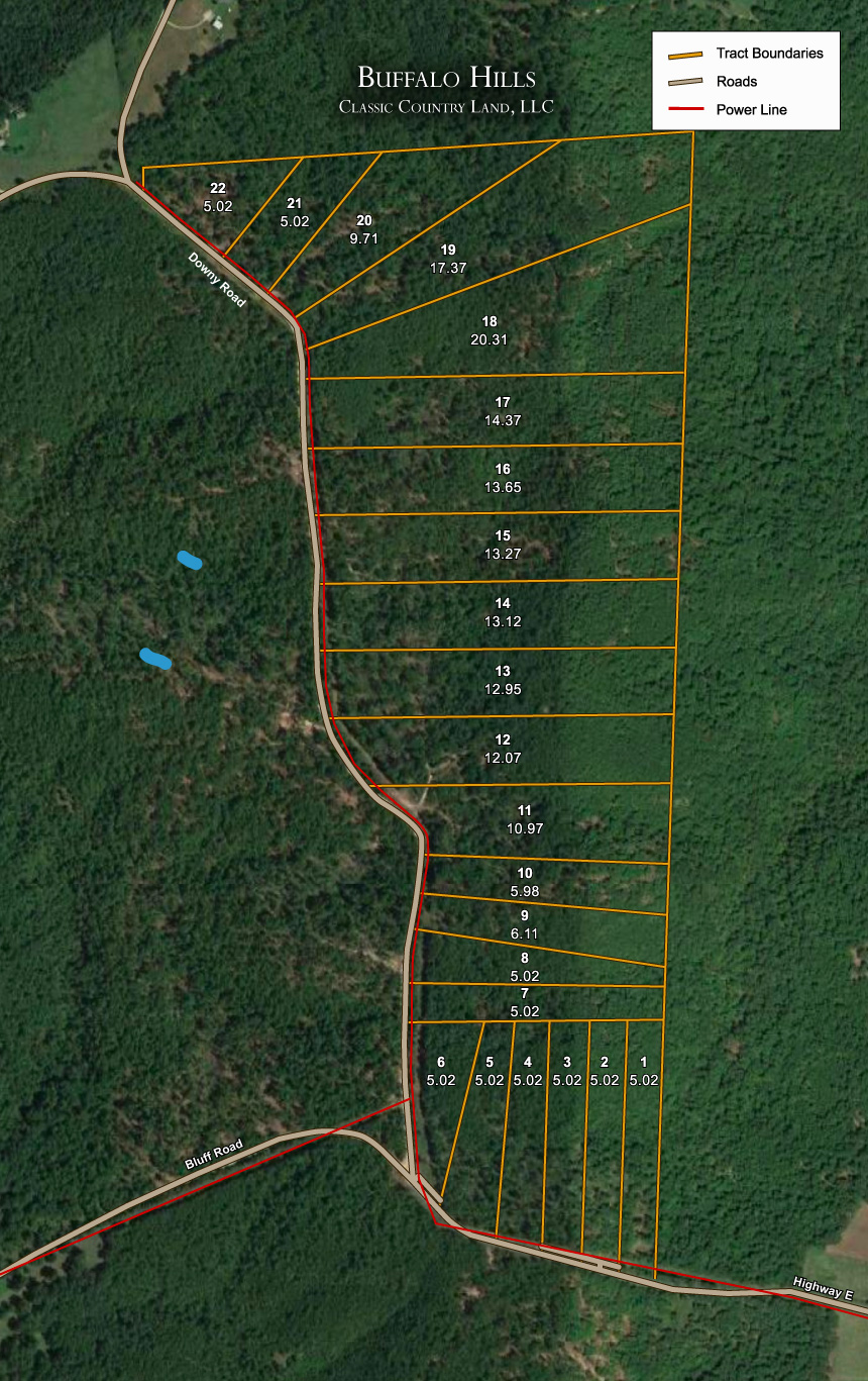 Buffalo Hills satellite plat map