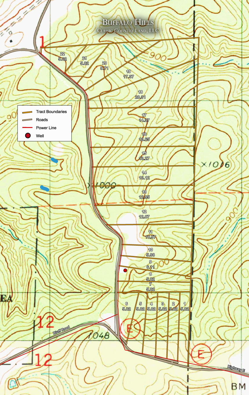 Buffalo Hills topographic plat map
