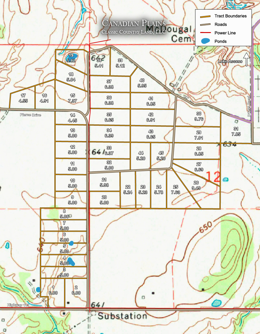 Canadian Plains topographic plat map