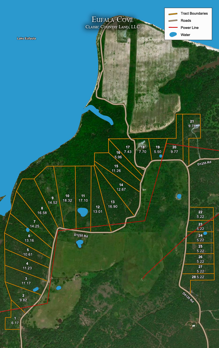 Eufaula Cove satellite plat map