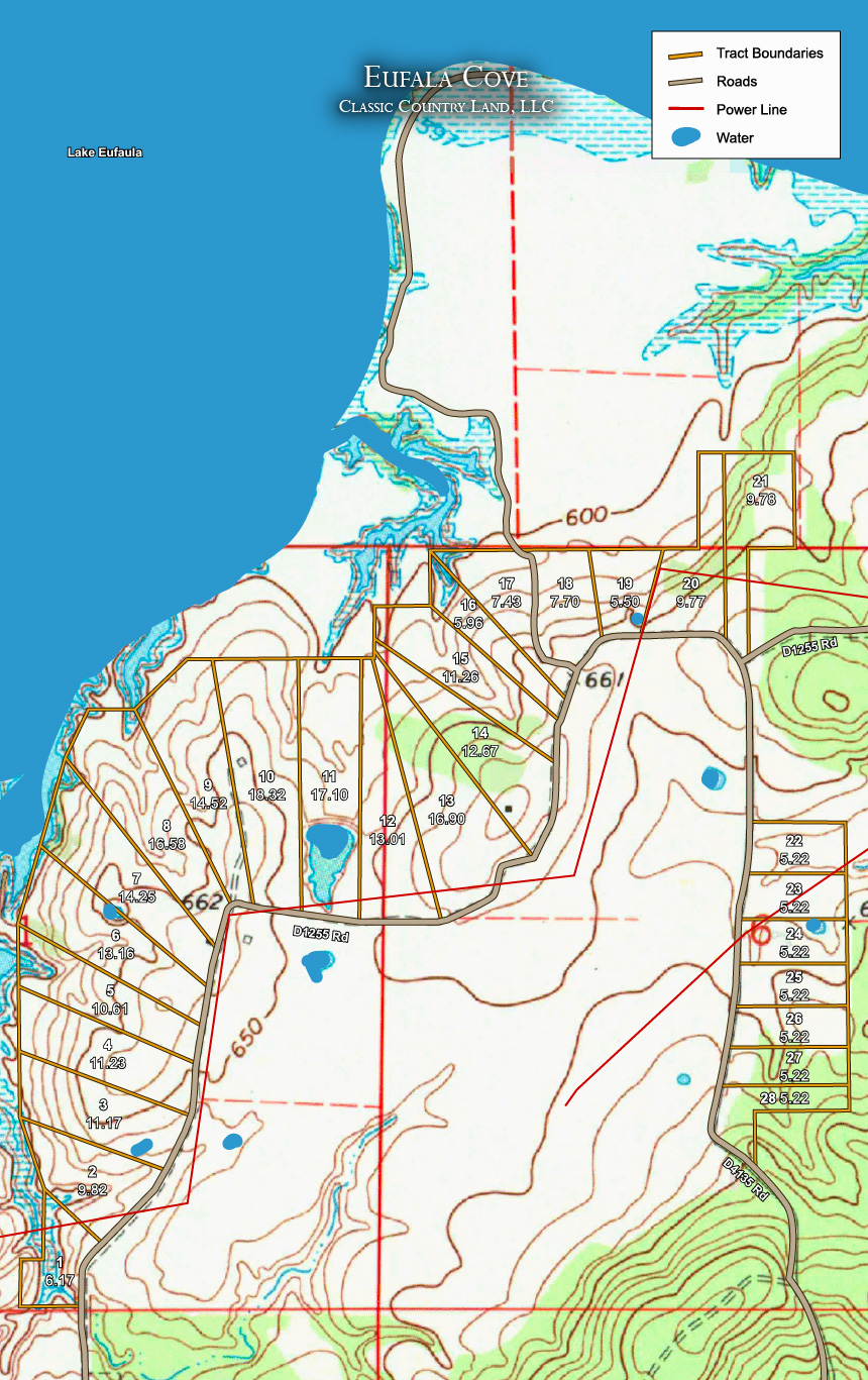 Eufaula Cove topographic plat map