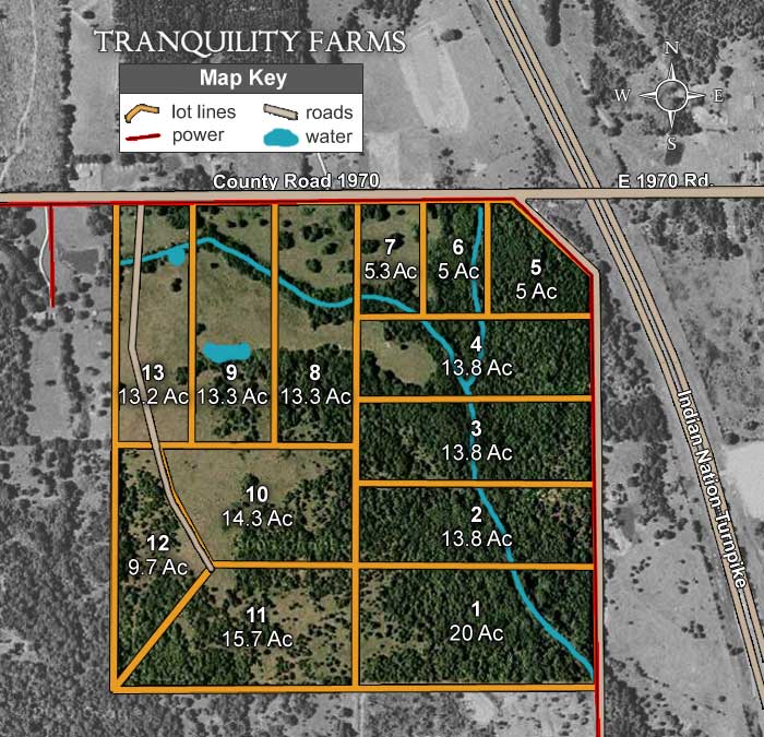Tranquility Farms satellite plat map