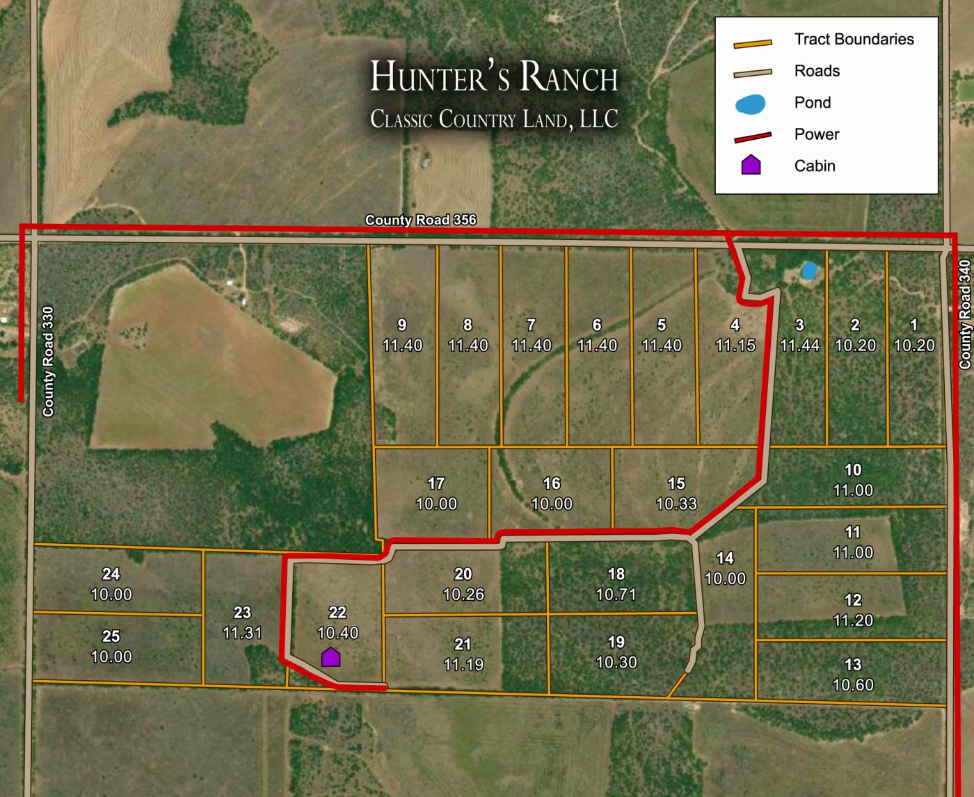 Hunter’s Ranch satellite plat map