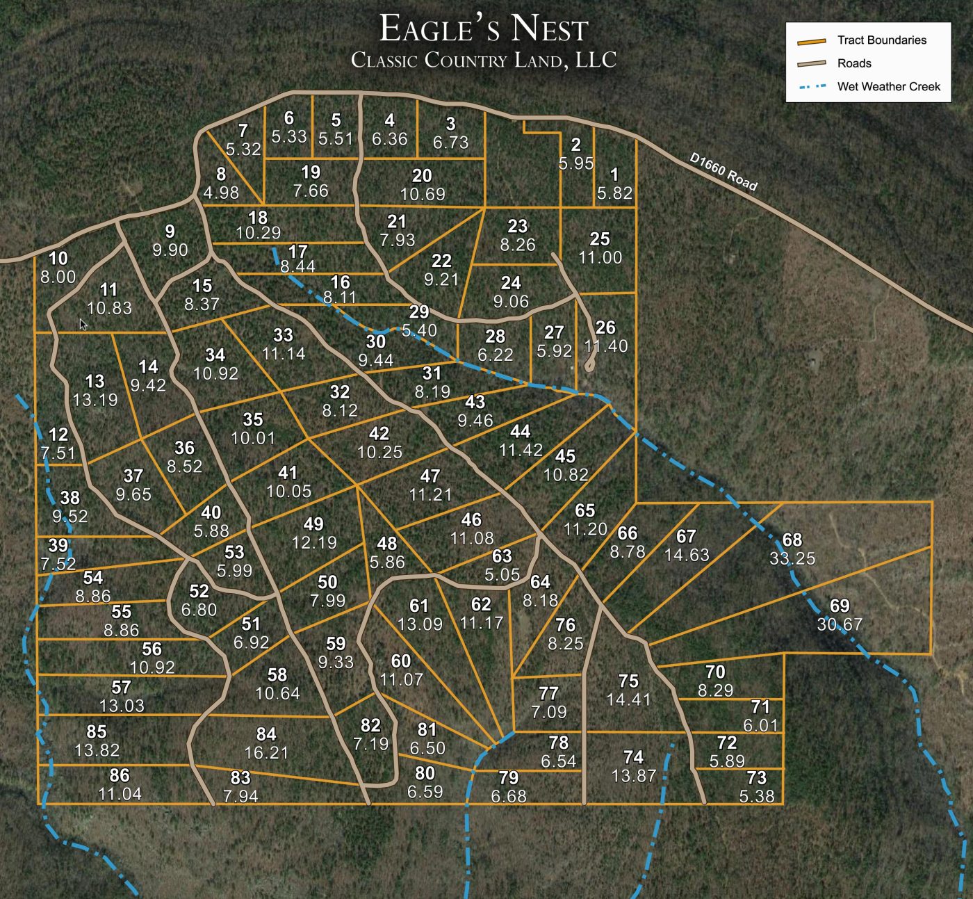 Eagle’s Nest satellite plat map