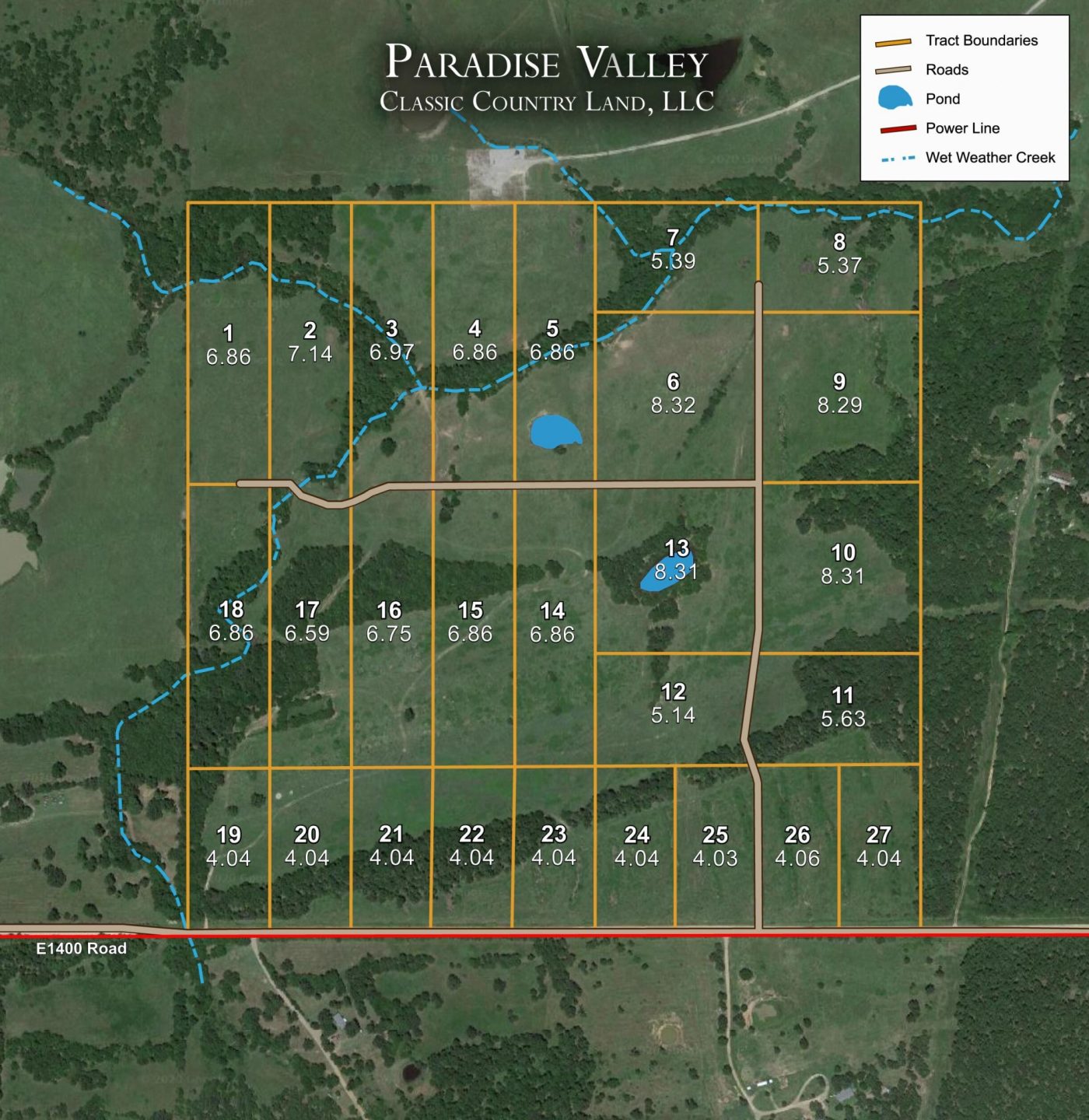 Paradise Valley satellite plat map