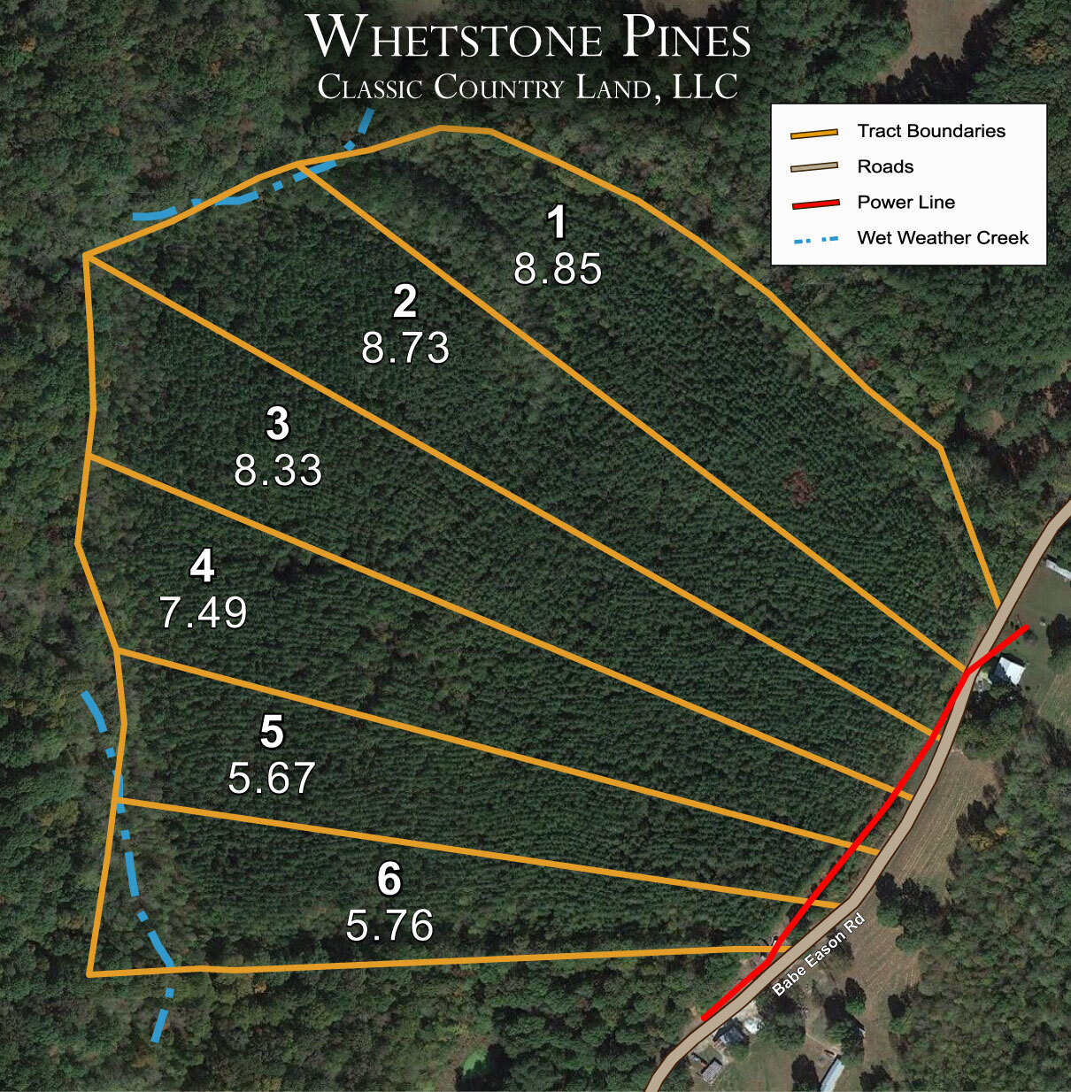 Whetstone Pines satellite plat map
