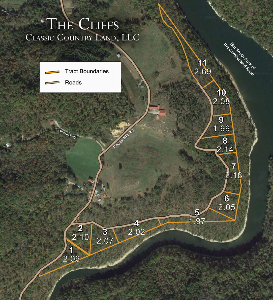 The Cliffs topographic plat map
