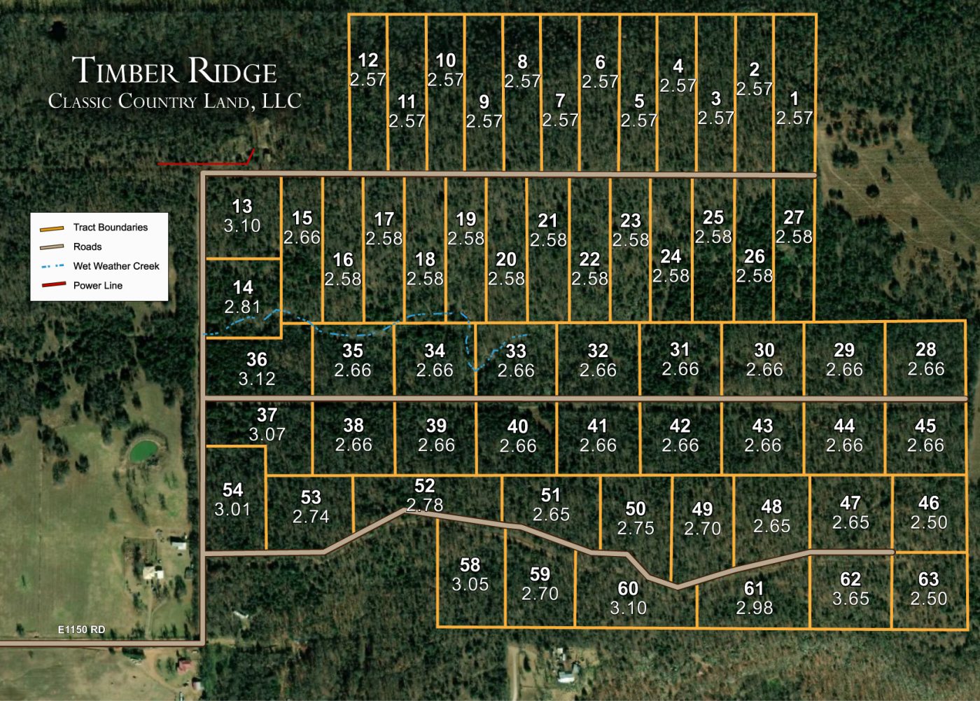 Timber Ridge satellite plat map