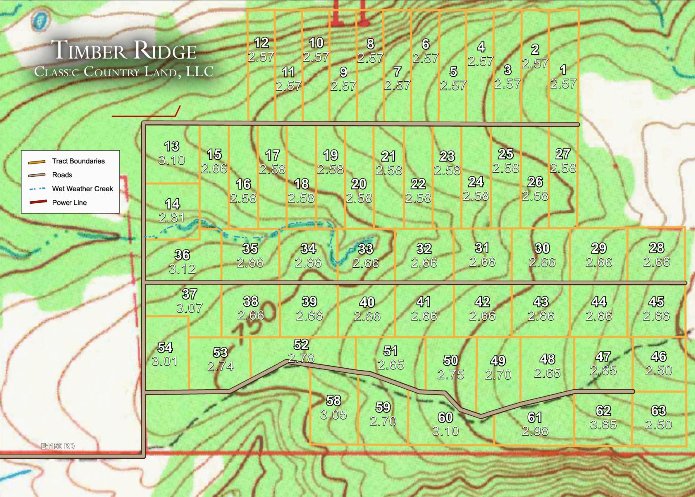 Timber Ridge topographic plat map